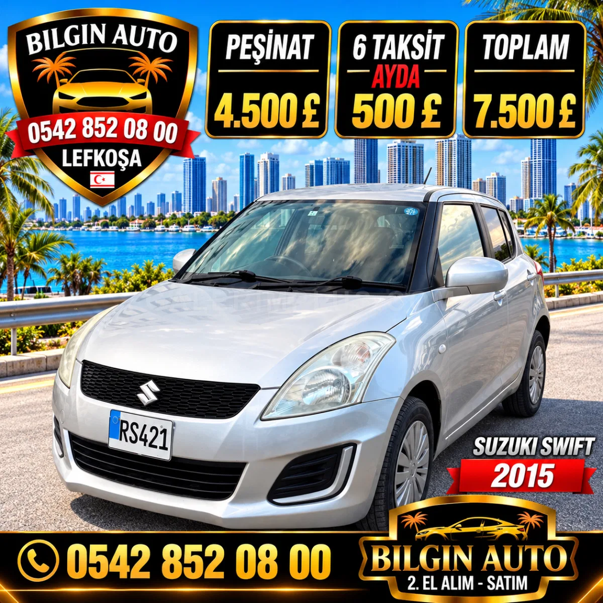 2015 Suzuki Swift 1.3 Lefkoşa Satılık İkinci El | GalerimPlus - Fotoğraf 1