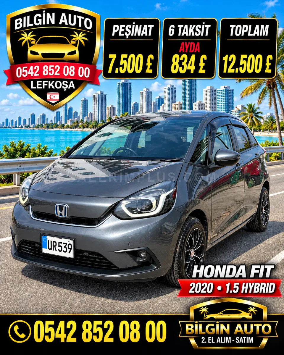 2020 Honda Fit 1.5 Hybrid Automatic Lefkoşa Satılık İkinci El | GalerimPlus - Fotoğraf 1
