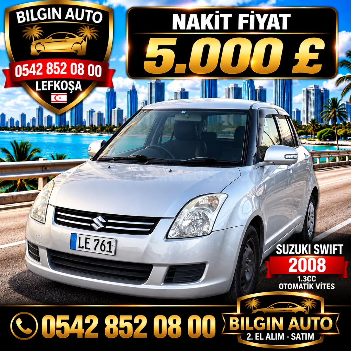 2008 Suzuki Swift 1.3 Lefkoşa Satılık İkinci El | GalerimPlus - Fotoğraf 1
