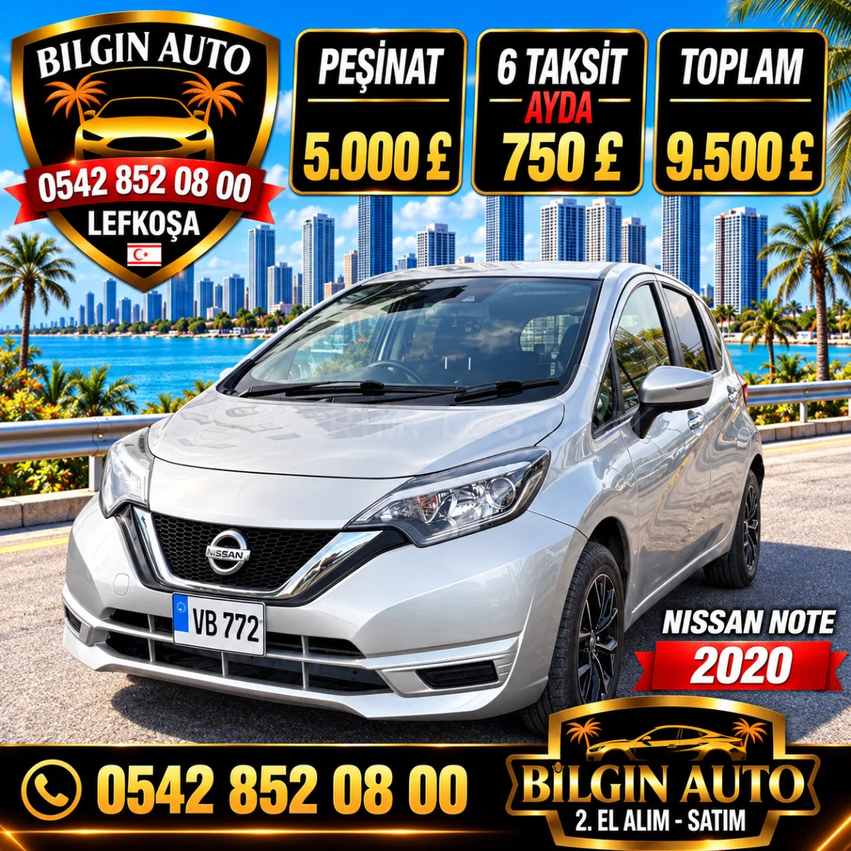 2020 Nissan Note 1.4 Lefkoşa Satılık İkinci El | GalerimPlus - Fotoğraf 1