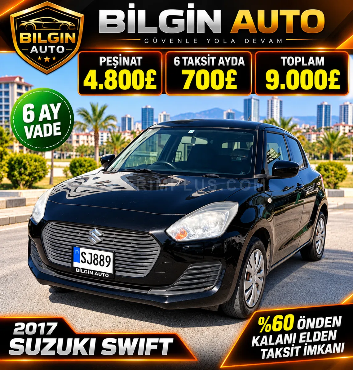 2017 Suzuki Swift 1.3 Lefkoşa Satılık İkinci El | GalerimPlus - Fotoğraf 1