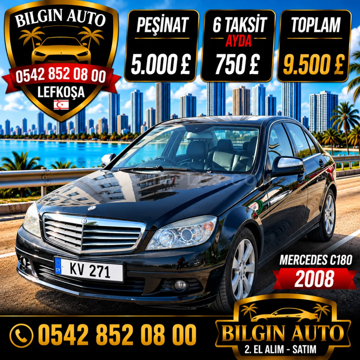 2008 Mercedes-Benz C Serisi C 180 C 180 Lefkoşa Satılık İkinci El | GalerimPlus - Fotoğraf 1