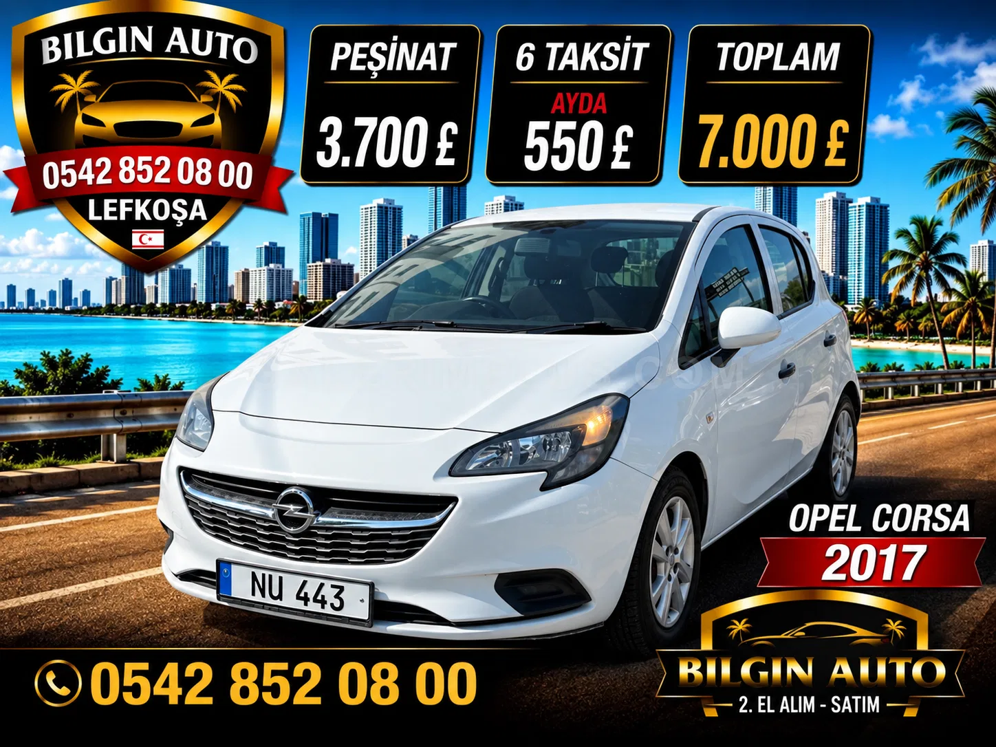 2017 Opel Corsa 1.2 1.2 Lefkoşa Satılık İkinci El | GalerimPlus - Fotoğraf 1