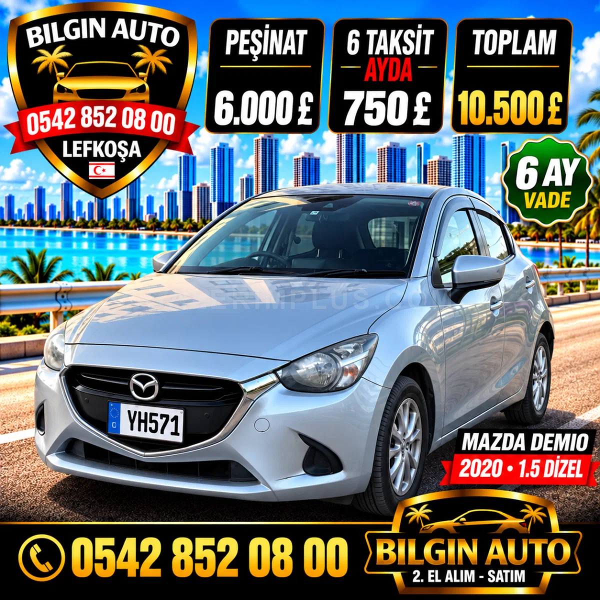 2020 Mazda Demio 1.5 Skyactiv-D Lefkoşa Satılık İkinci El | GalerimPlus - Fotoğraf 1