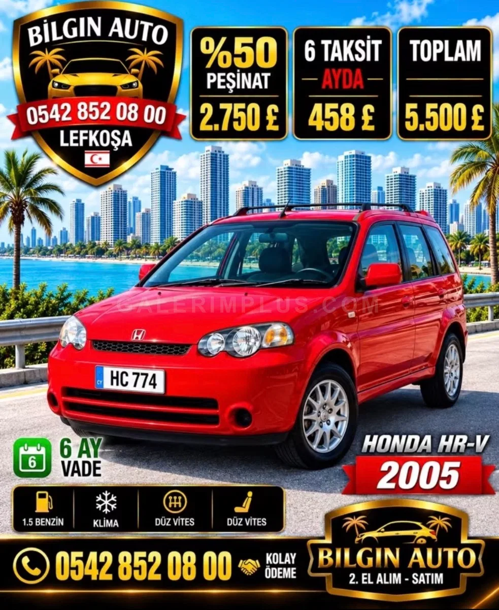 2005 Honda HR-V 1.5 i-VTEC Lefkoşa Satılık İkinci El | GalerimPlus - Fotoğraf 1