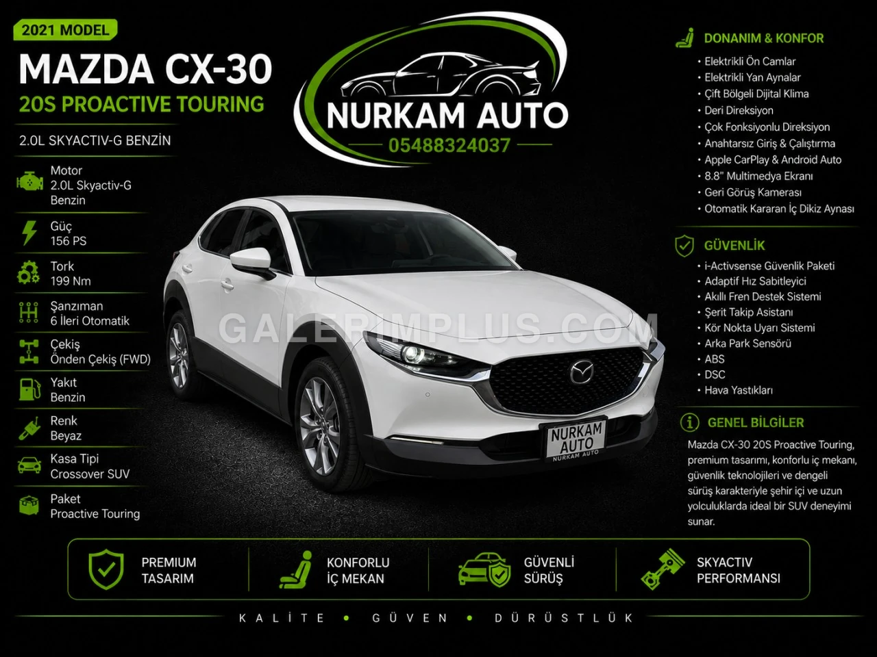 2021 Mazda CX-30 G.Mağusa Satılık İkinci El | GalerimPlus - Fotoğraf 1