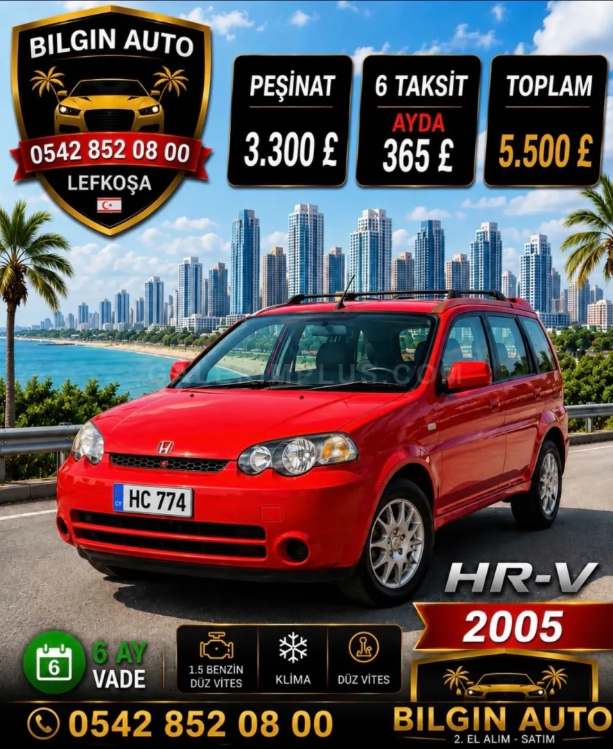 2005 Model Düz Honda HR-V 1.5 i-VTEC Lefkoşa Satılık İkinci El | GalerimPlus - Fotoğraf 1