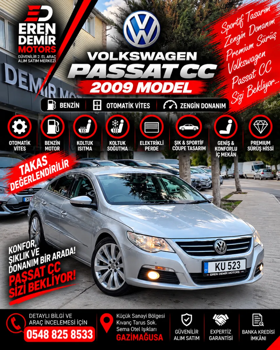 2009 Volkswagen Passat 1.8 TSI Gazimağusa Satılık İkinci El | GalerimPlus - Fotoğraf 1
