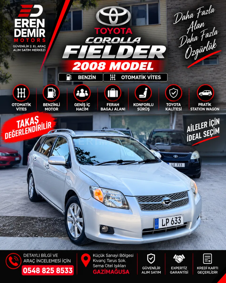 2008 Toyota Axio 1.5 1.5 1.5 GAZİMAĞUSA Satılık İkinci El | GalerimPlus - Fotoğraf 1