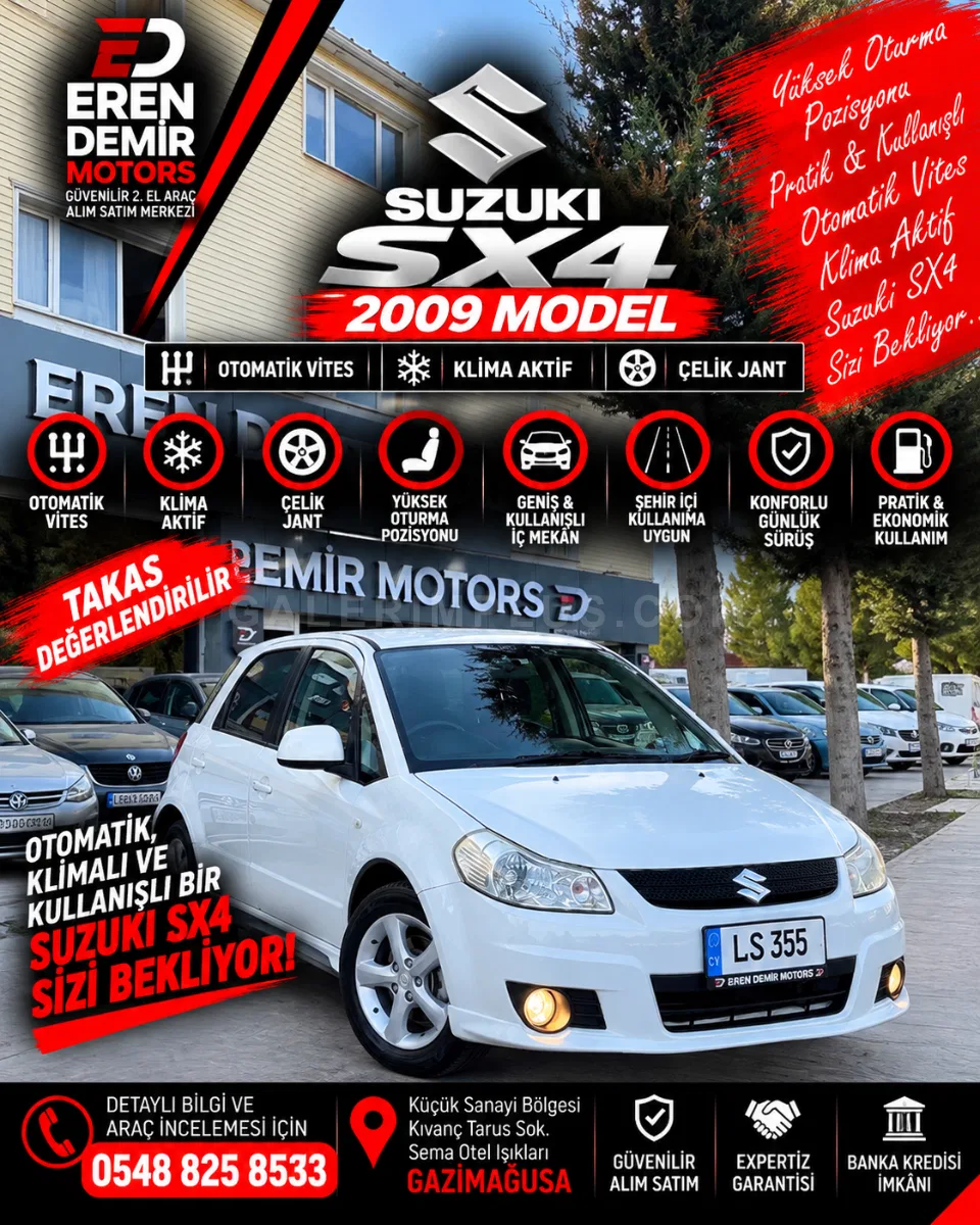 2009 Suzuki SX4 1.5 Gazimağusa Satılık İkinci El | GalerimPlus - Fotoğraf 1
