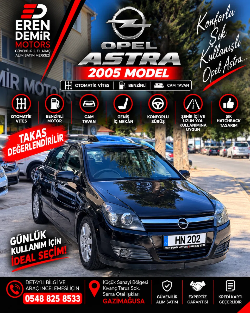 2005 Opel Astra 1.4 1.4 GAZİMAĞUSA Satılık İkinci El | GalerimPlus - Fotoğraf 1