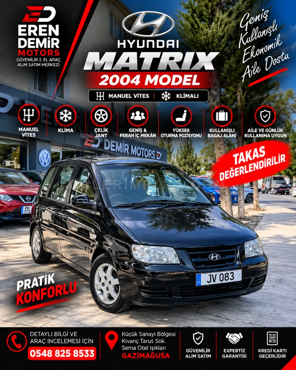 2005 Hyundai Matrix 1.6 1.6 1.6 GAZİMAĞUSA Satılık İkinci El | GalerimPlus - Fotoğraf 1