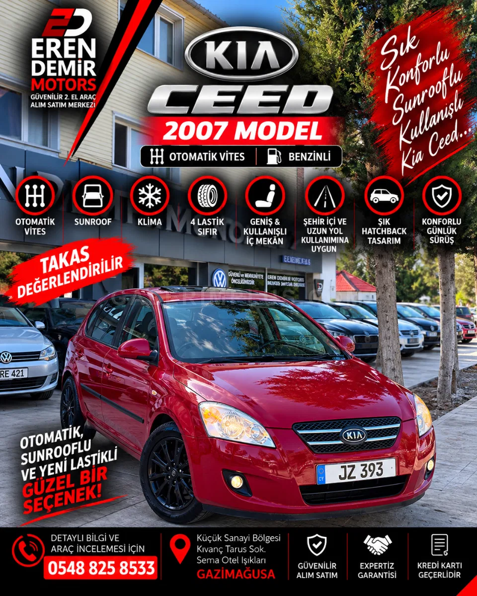 2007 Kia Ceed 1.4 GAZİMAĞUSA Satılık İkinci El | GalerimPlus - Fotoğraf 1