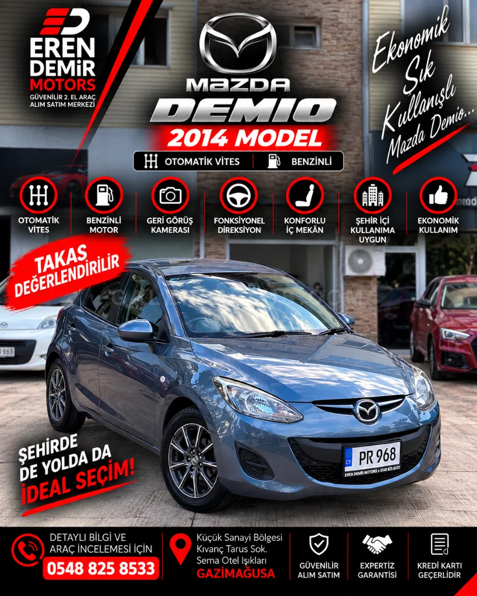 2014 Mazda Demio 1.3 16V GAZİMAĞUSA Satılık İkinci El | GalerimPlus - Fotoğraf 1