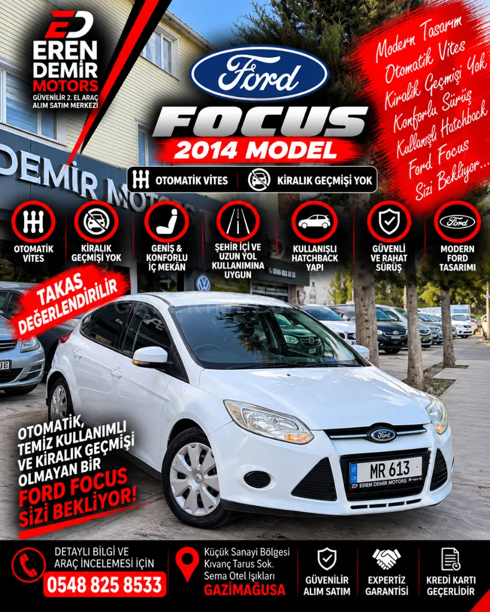 2014 Ford Focus 1.6 Gazimağusa Satılık İkinci El | GalerimPlus - Fotoğraf 1
