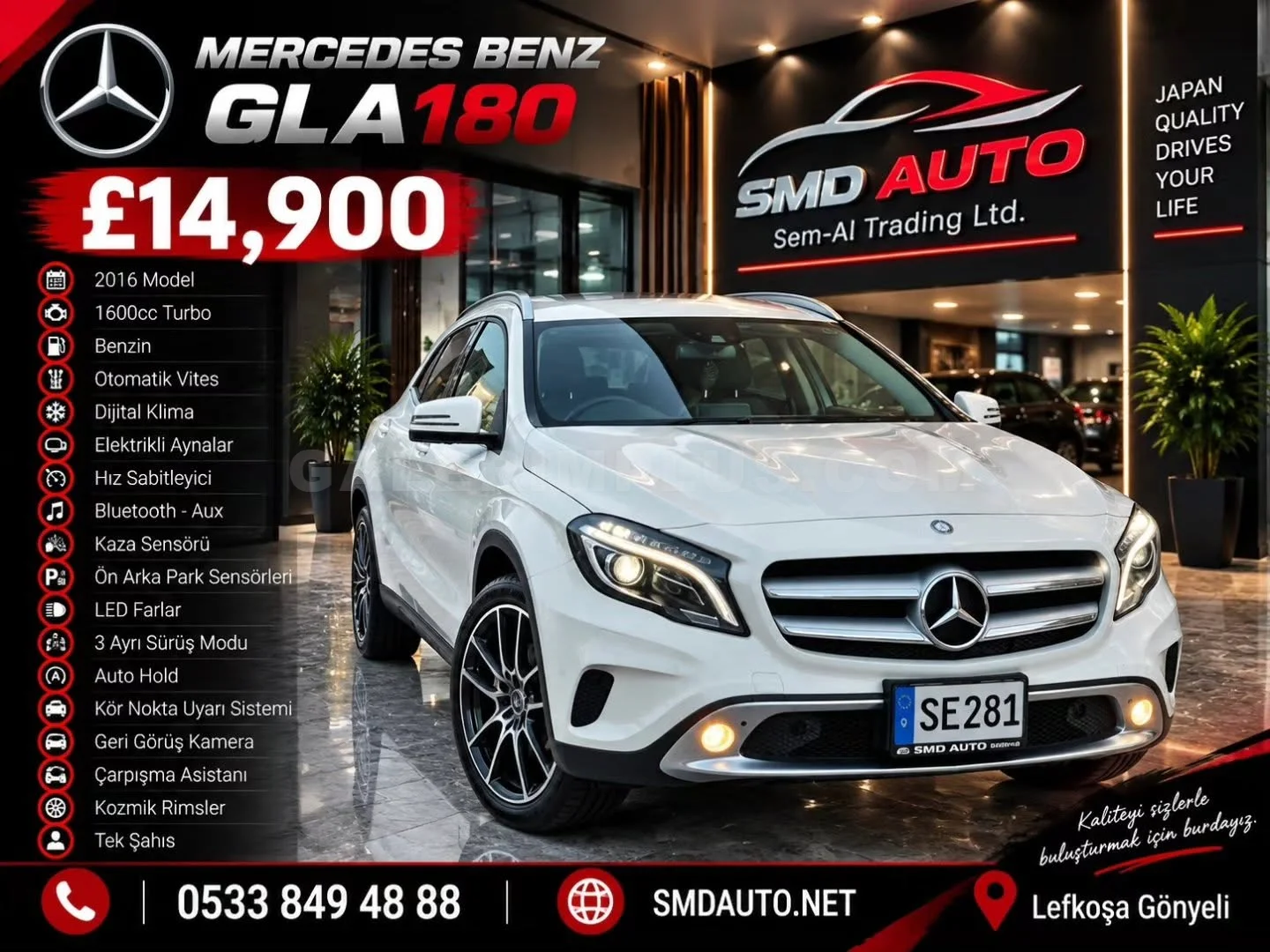 2016 Mercedes-Benz GLA 180 Lefkoşa Satılık İkinci El | GalerimPlus - Fotoğraf 1