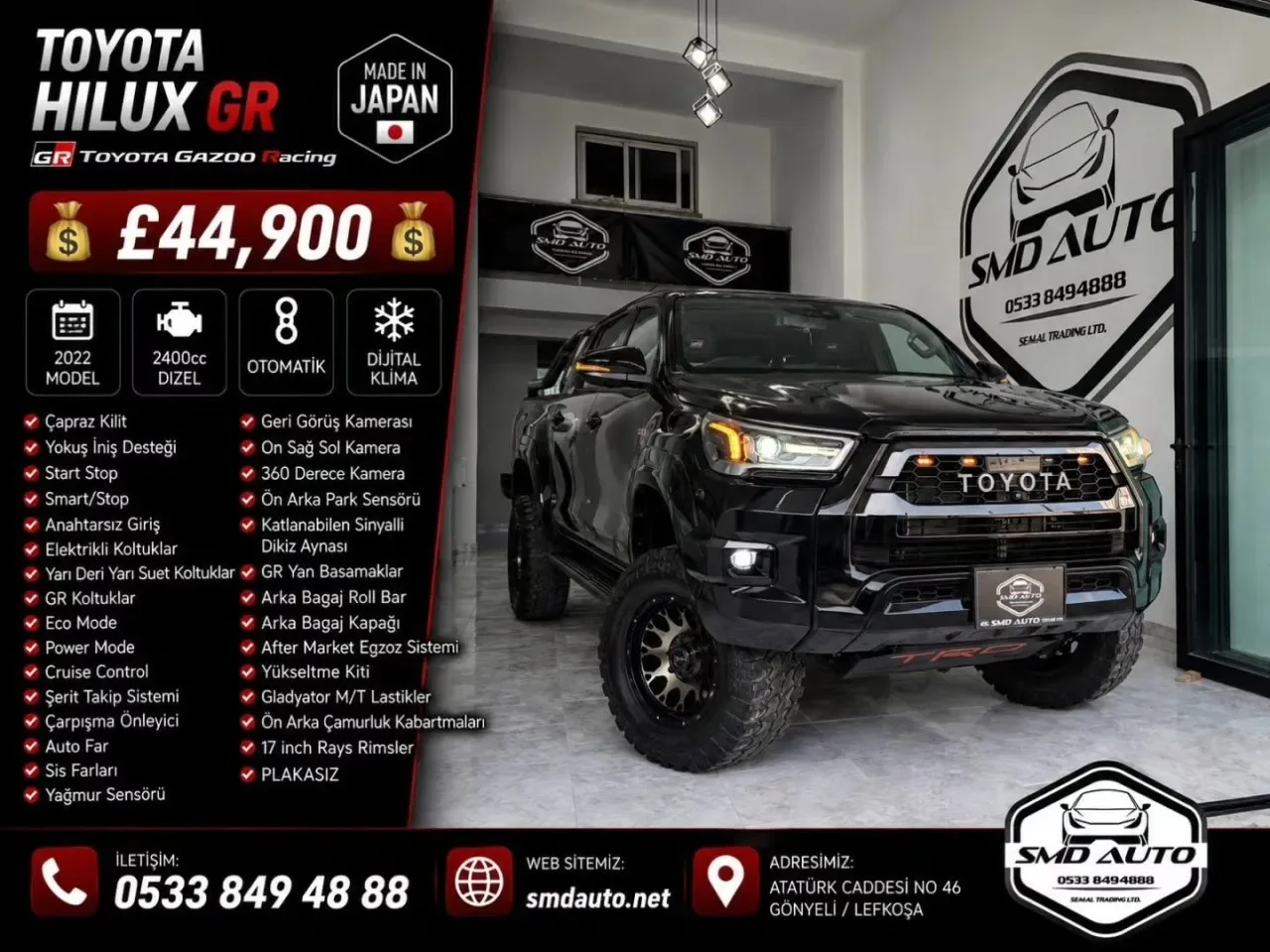 2022 Toyota Hilux 2.4 D Lefkoşa Satılık İkinci El | GalerimPlus - Fotoğraf 1