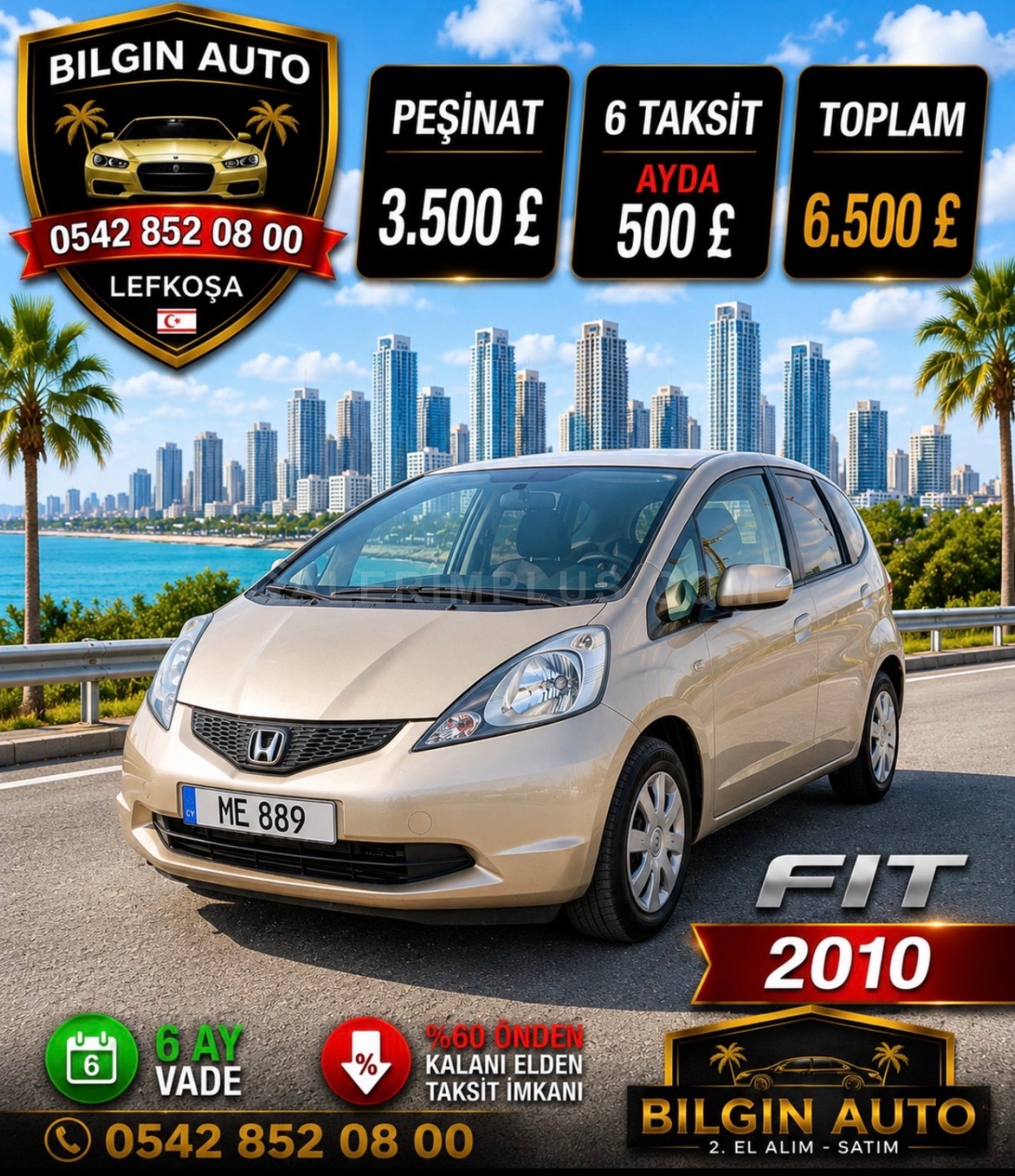 2010 Honda Fit 1.5 Lefkoşa Satılık İkinci El | GalerimPlus - Fotoğraf 1