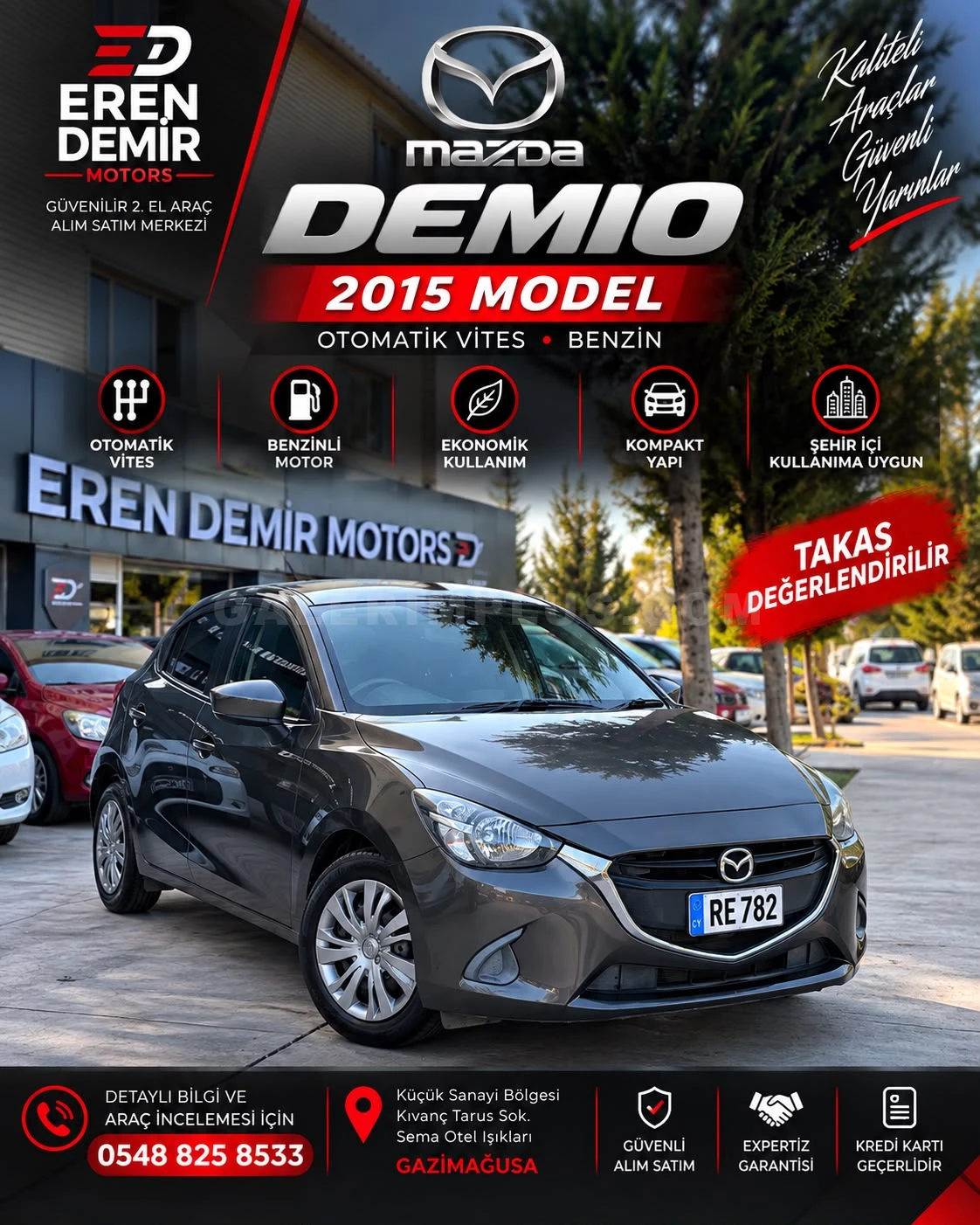 2015 Mazda Demio GAZİMAĞUSA Satılık İkinci El | GalerimPlus - Fotoğraf 1