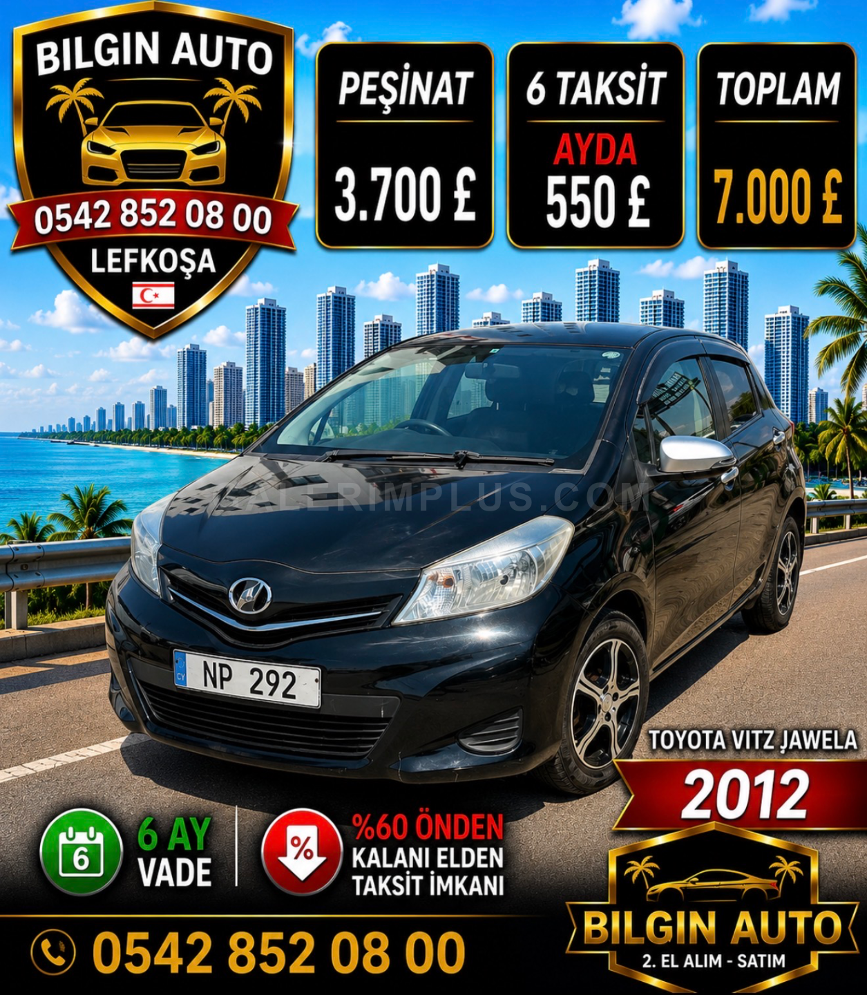2012 Toyota Vitz 1.3 1.3 Lefkoşa Satılık İkinci El | GalerimPlus - Thumbnail 7