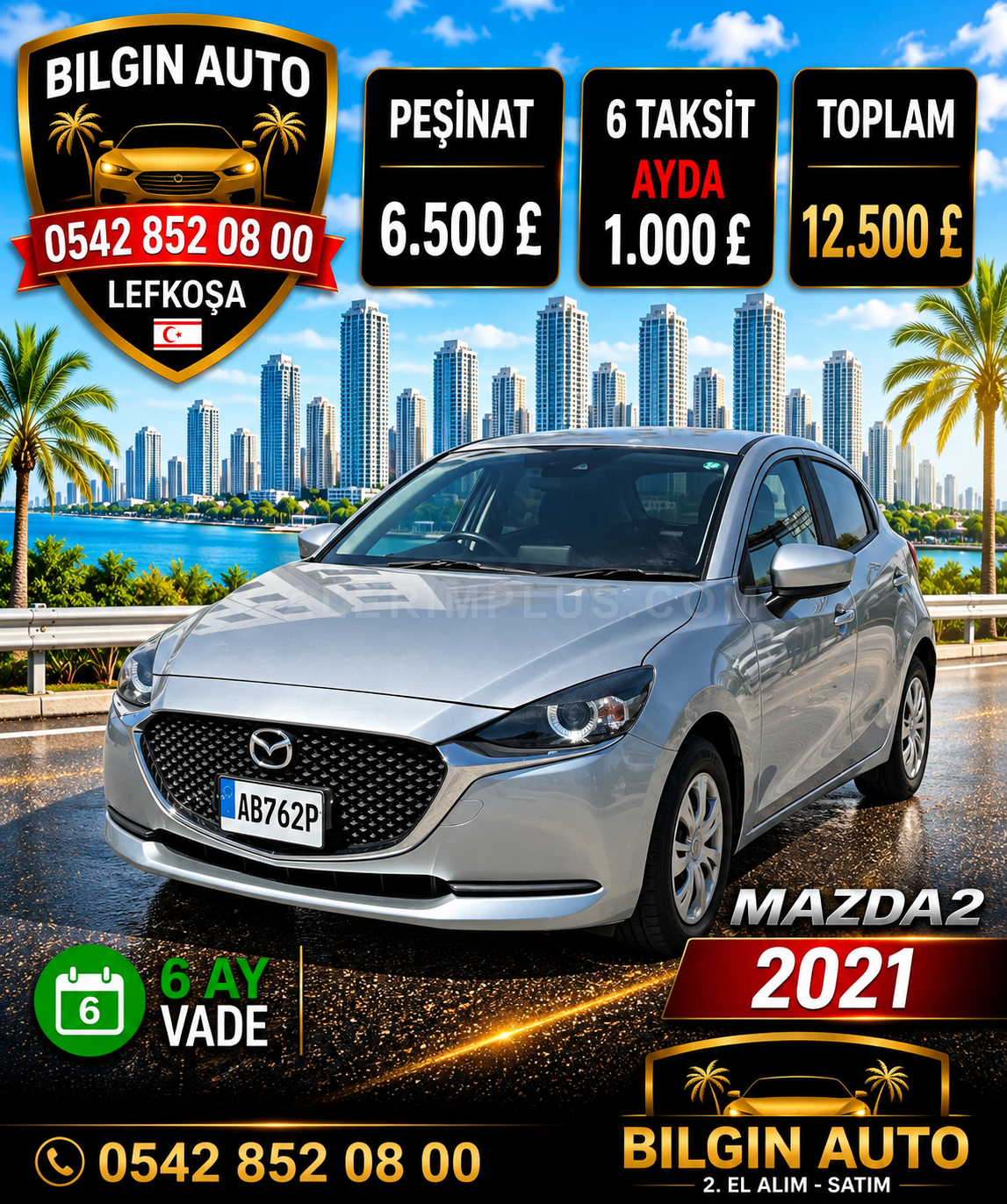 2021 Mazda 2 1.5 Sky-G 1.5 Sky-G Lefkoşa Satılık İkinci El | GalerimPlus - Fotoğraf 1