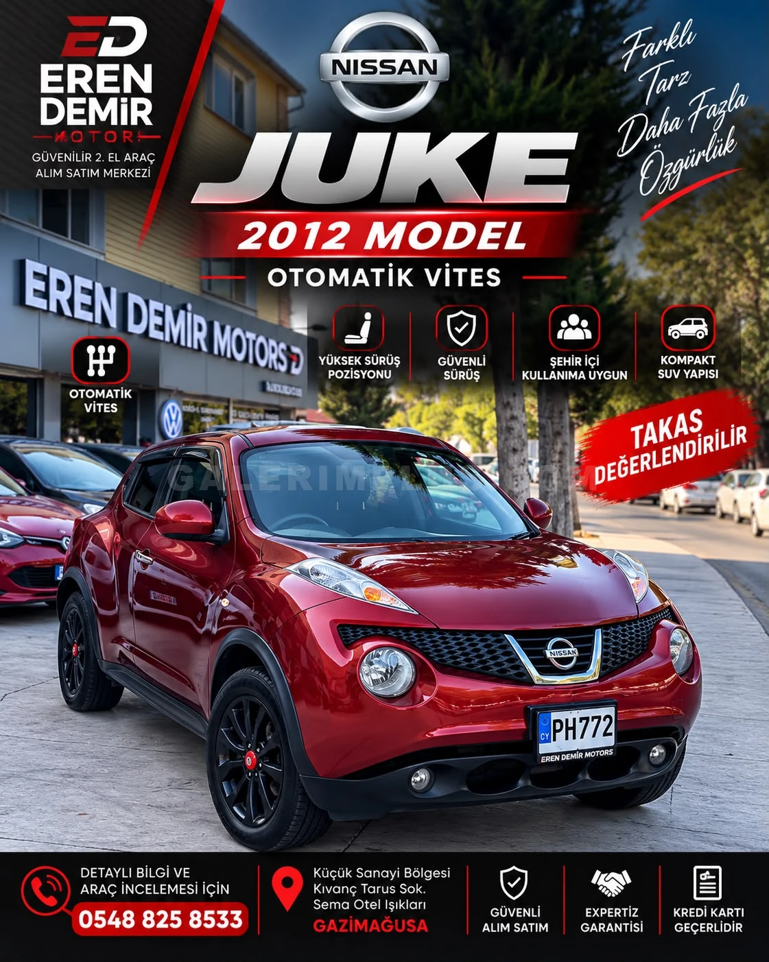 2012 Nissan Juke GAZİMAĞUSA Satılık İkinci El | GalerimPlus - Thumbnail 7